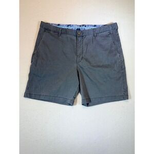 Tommy Bahama Mens Shorts Gray Flat Front Casual Chino Shorts Size 38